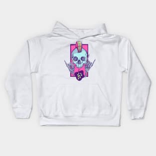 Rock on punk skull Kids Hoodie